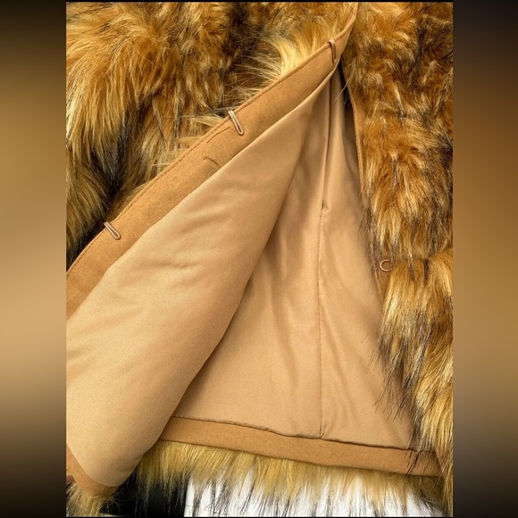 Faux Fur Coat With Hood - Picture 9 of 11